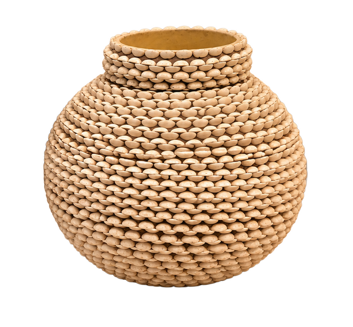 Textured White Bone Vase