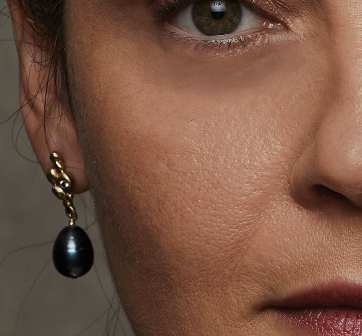 Caldera Midnight Pearl Earring