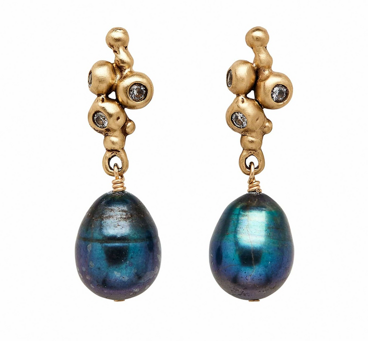 Caldera Midnight Pearl Earring