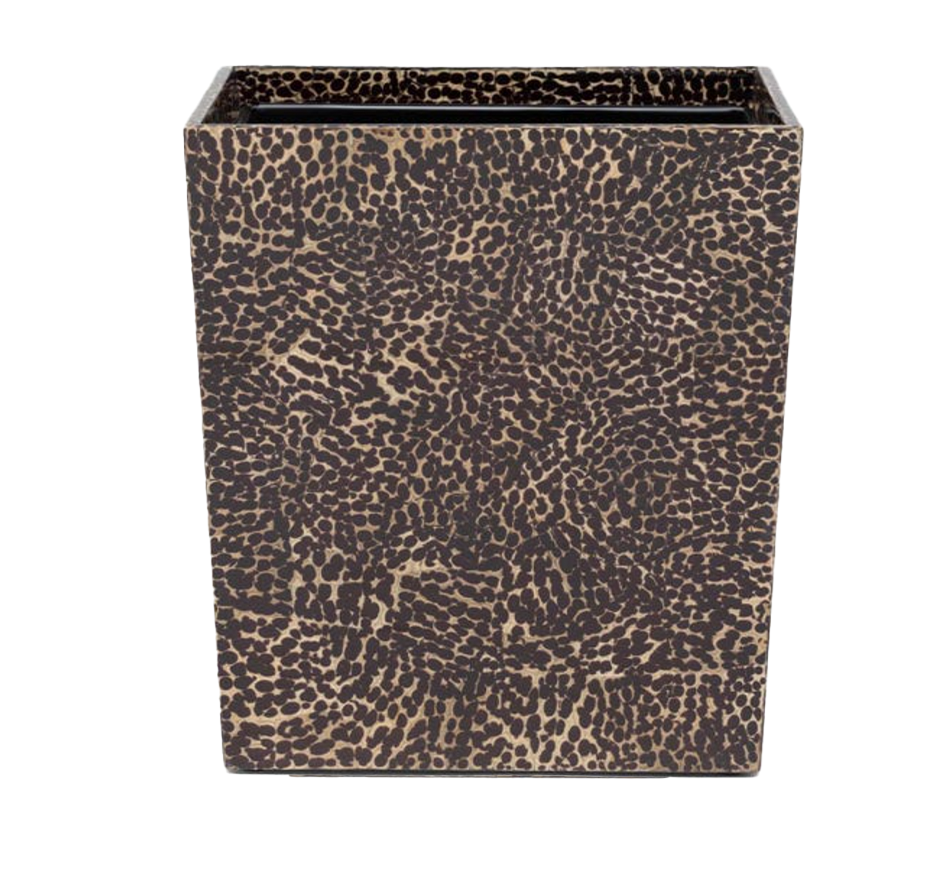 Callas Rectangular Wastebasket in Deep Bronze