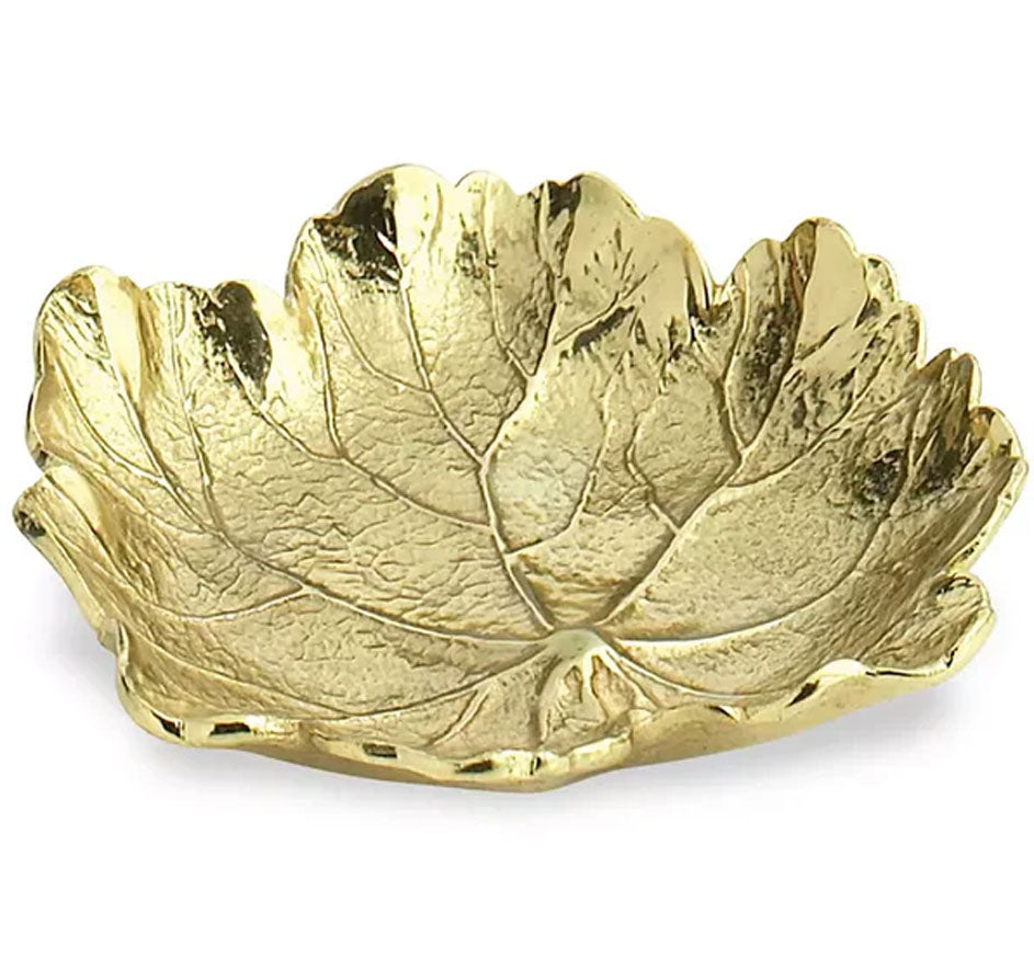 Winter Leaves Geranium Dish