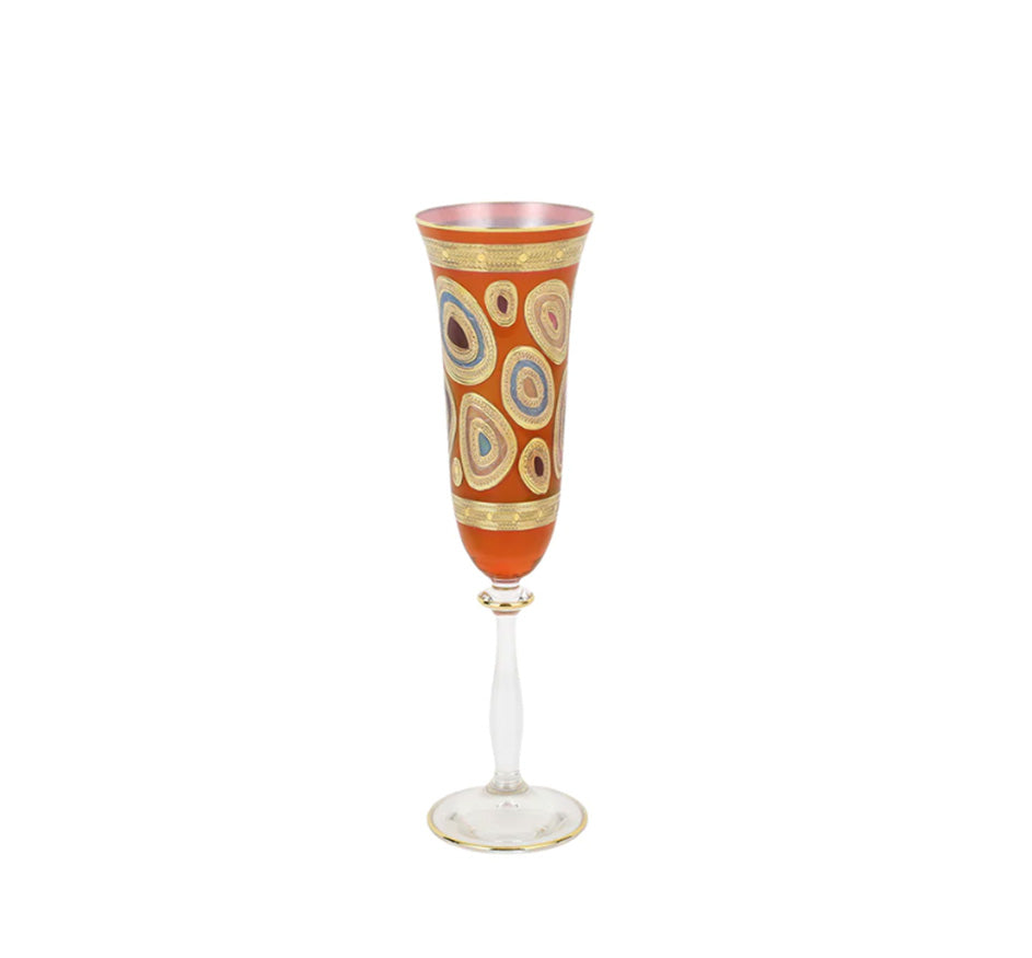 Regalia Champagne Glass in Orange