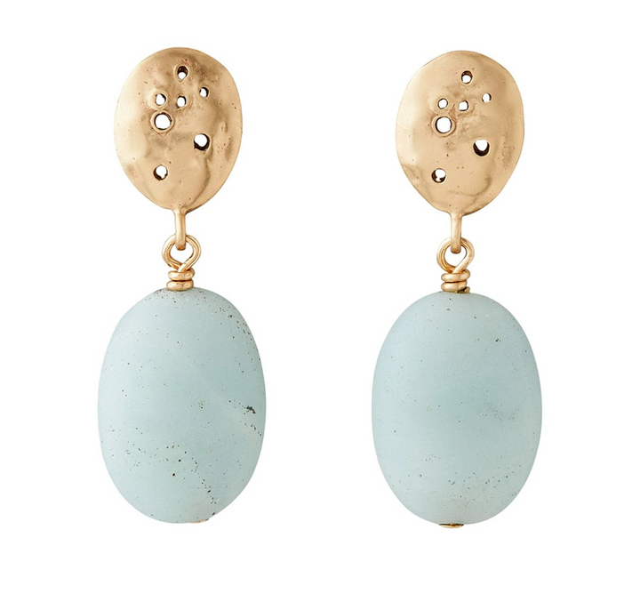 Constellation Amazonite Brnz Earrings