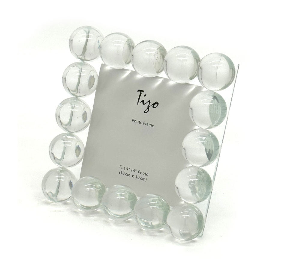 Crystal Glass Frame Single Bubble 4x4