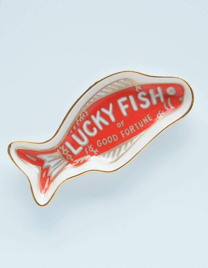 Fortune Fish Porcelain Trinket/Dice Dish