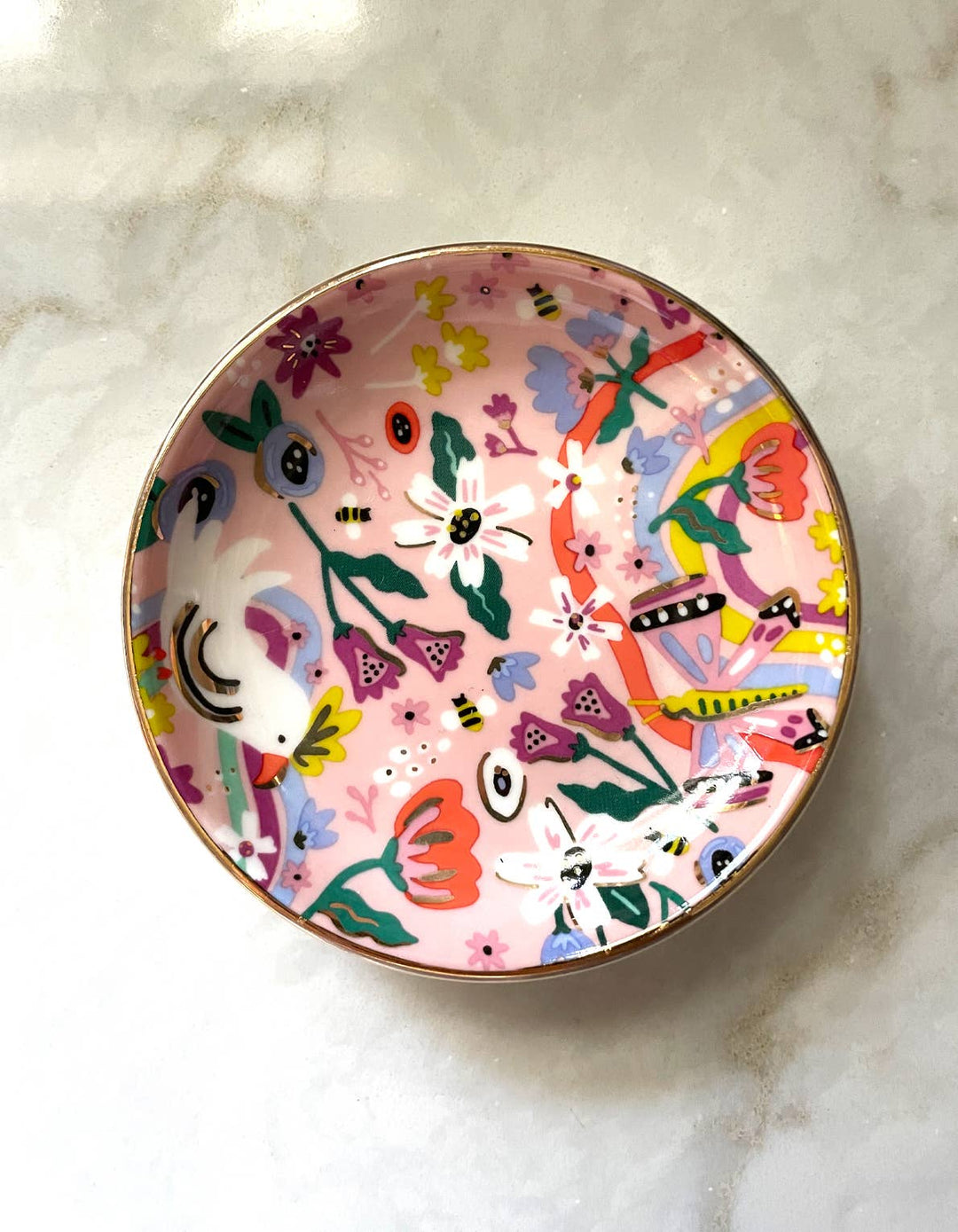 Butterfly Garden Porcelain Trinket/Dice Dish