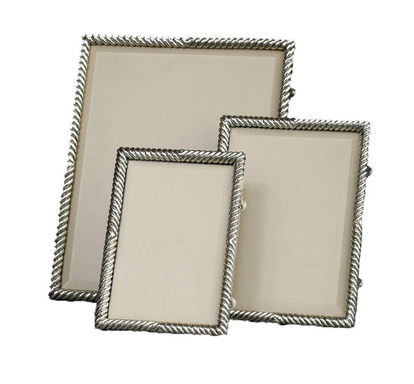Deco Twist Frame in Platinum (Available in 3 Sizes)