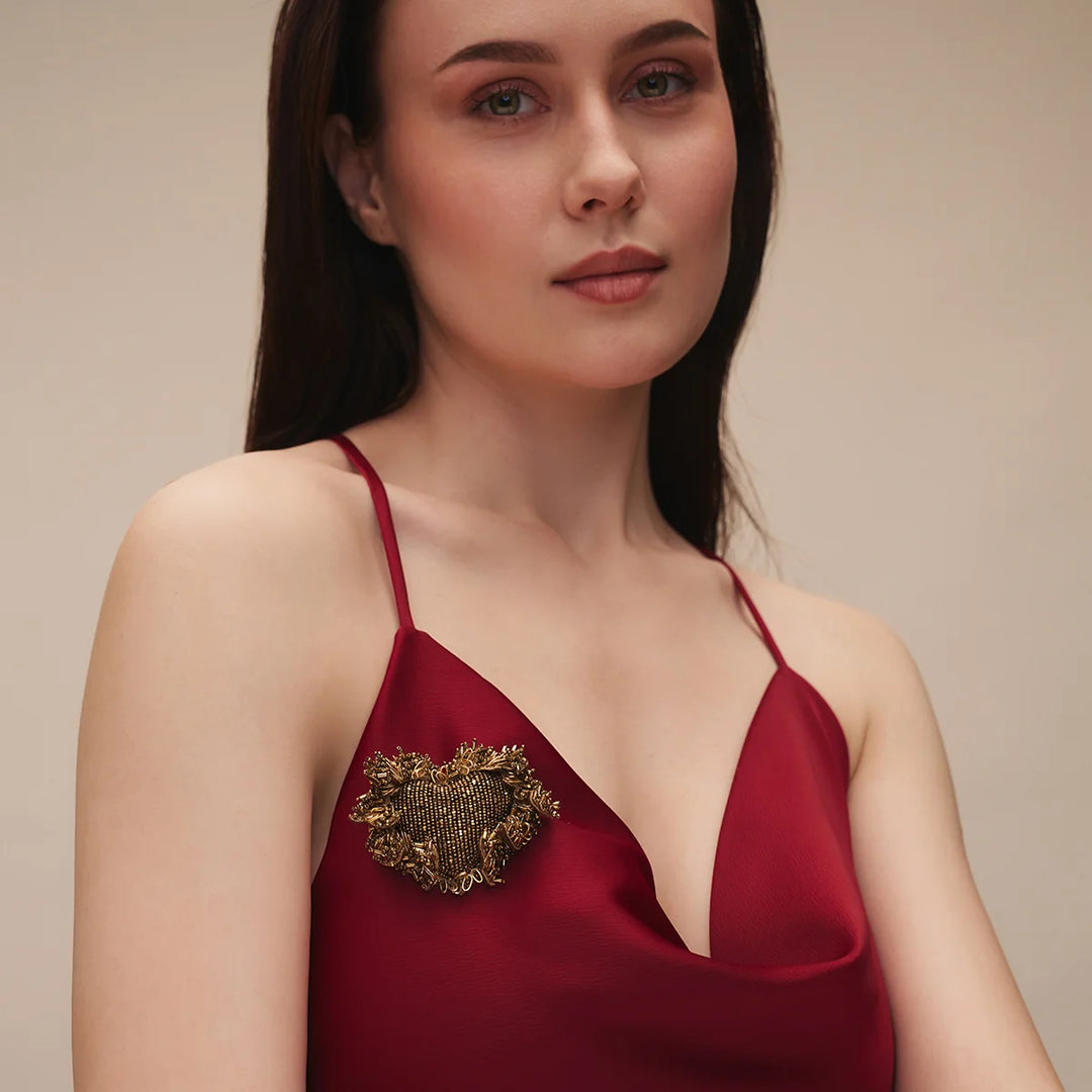 Luana Heart Brooch