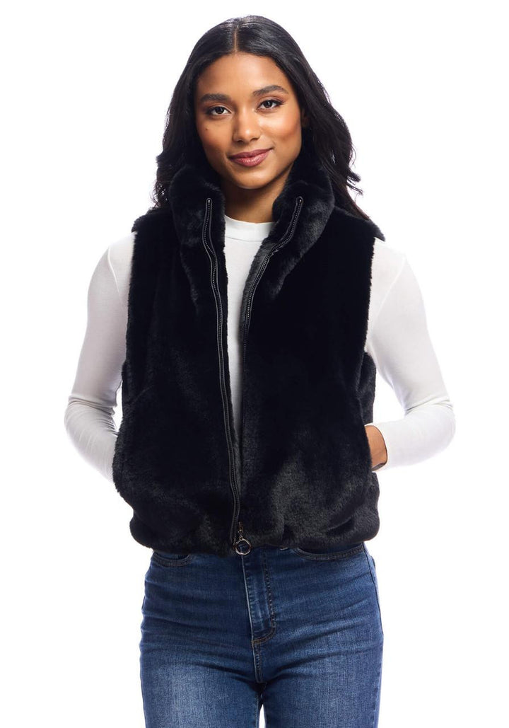 Le Mink Zip Vest (Available In 2 Colors)