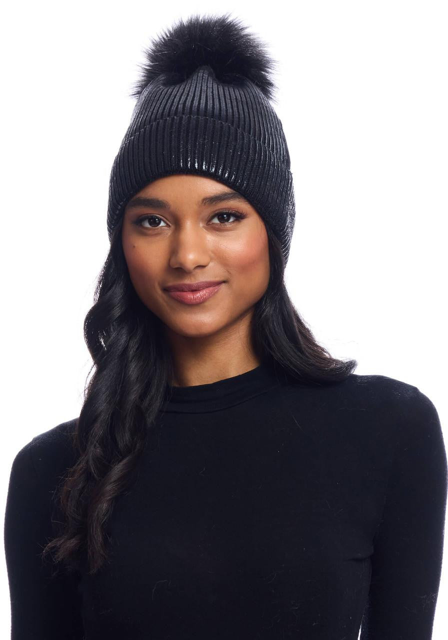 Metallic pom beanie (Available In 3 Colors)