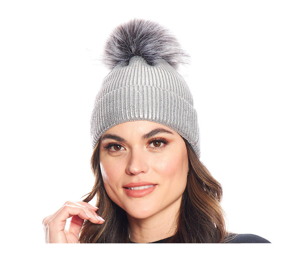 Metallic pom beanie (Available In 3 Colors)