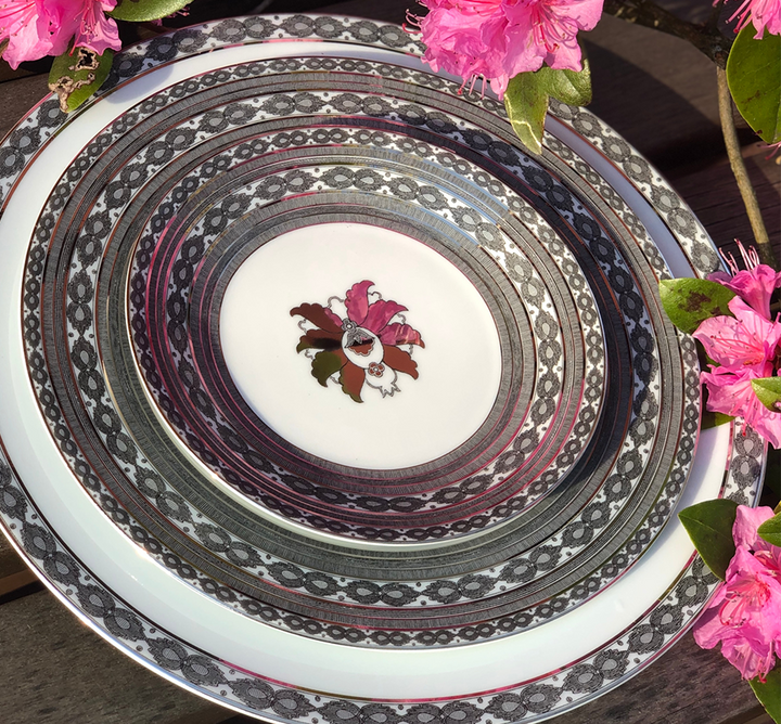 Fleur de Nuit Rimmed Soup Bowl