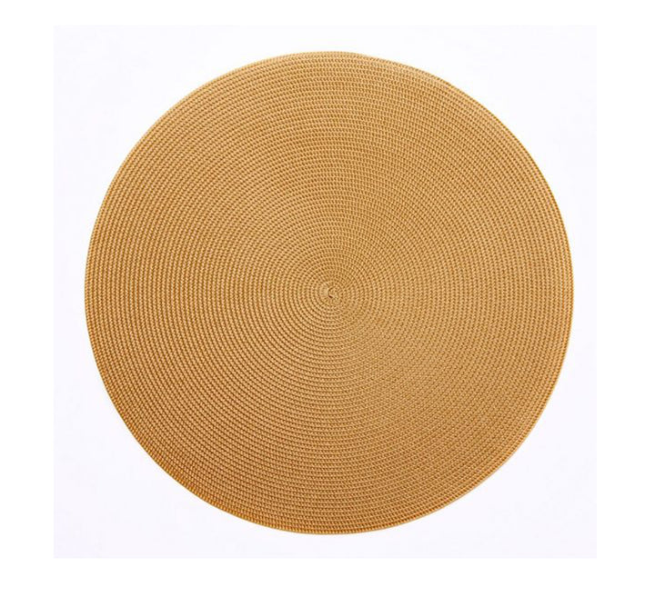 Linen Finish Round Mat Collection (Set of 4 Available in 20 Colors)