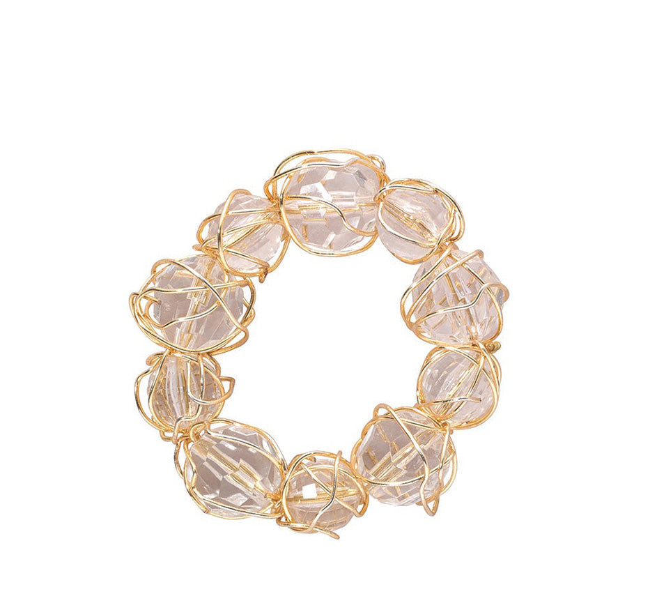 Gold Crystal Bauble Napkin Ring (Set of 4)