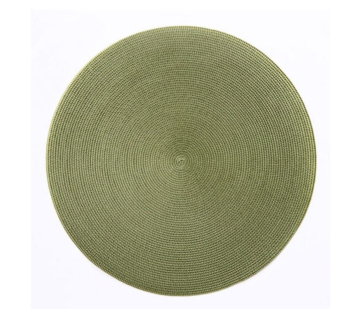 Linen Finish Round Mat Collection (Set of 4 Available in 20 Colors)