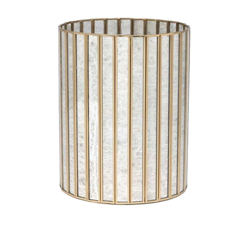 Grevena Wastebasket in Antique Gold