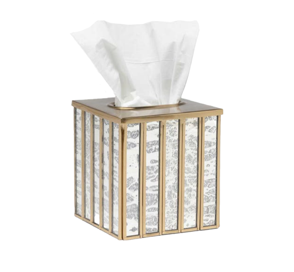 Grevena Tissue Box in Antique Gold