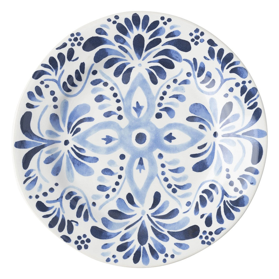 Sitio/Iberian Patterned Salad Plate In Indigo