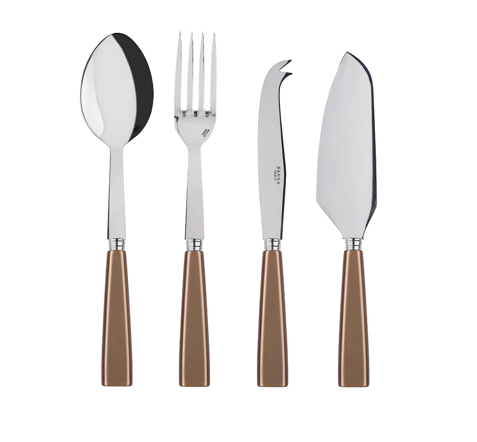 Icône 4 Piece Serving Set In Brown