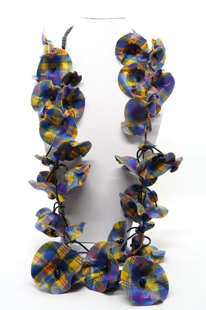 Handmade Fabric Lotus Leaves Necklace