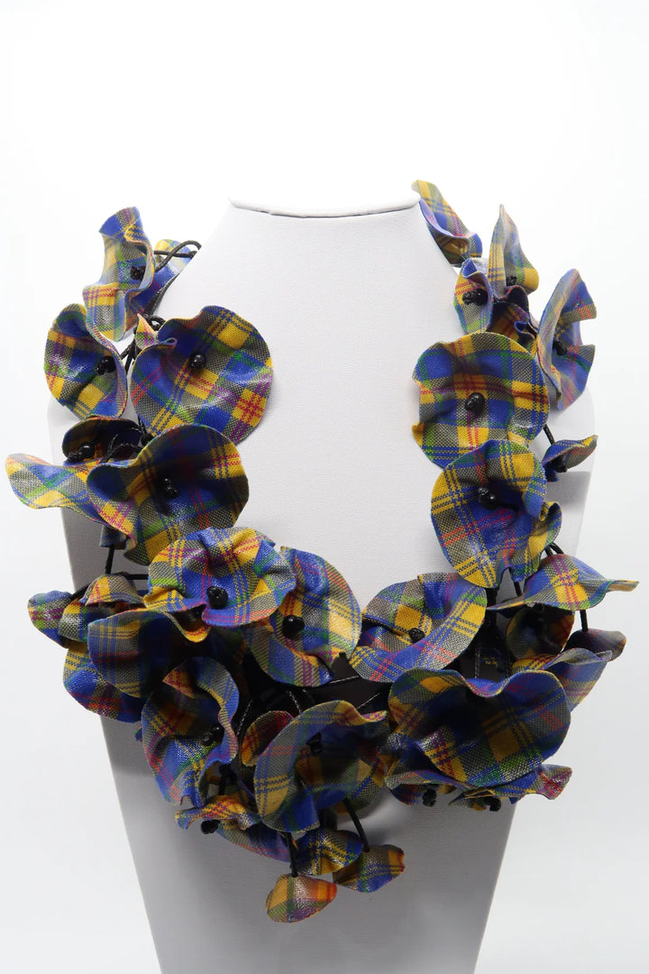 Handmade Fabric Lotus Leaves Necklace