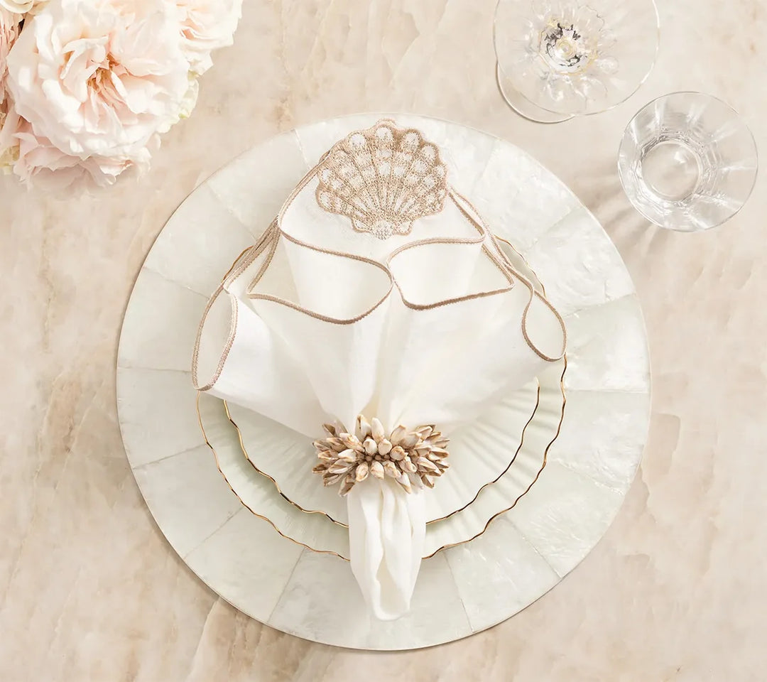 Shell Fringe Napkin Ring