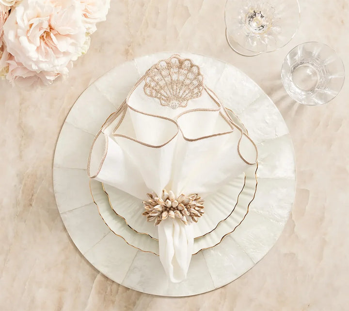 Shell Fringe Napkin Ring