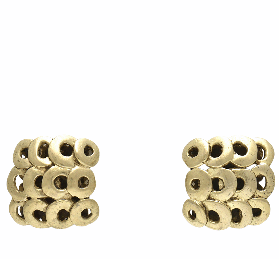 Layer Small Circles Button Clip Earring