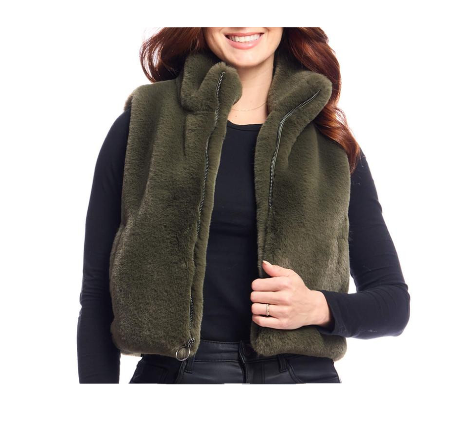 Le Mink Zip Vest (Available In 2 Colors)