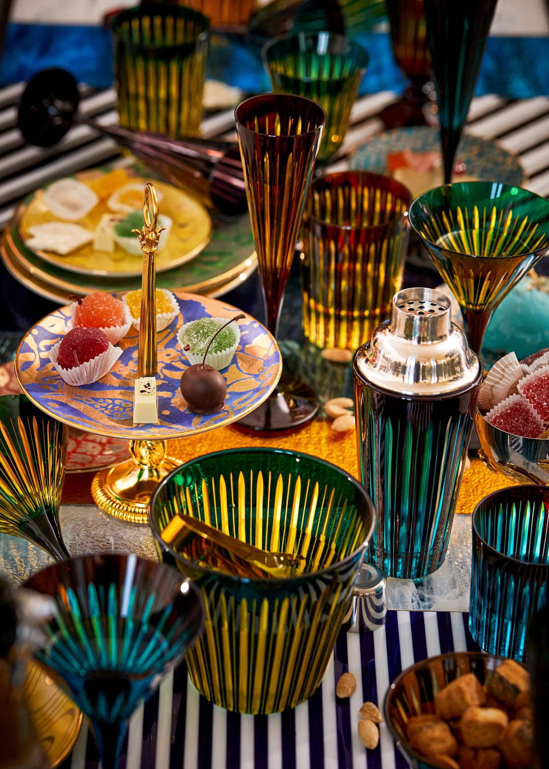 Prism Highball Glass in Bordeaux