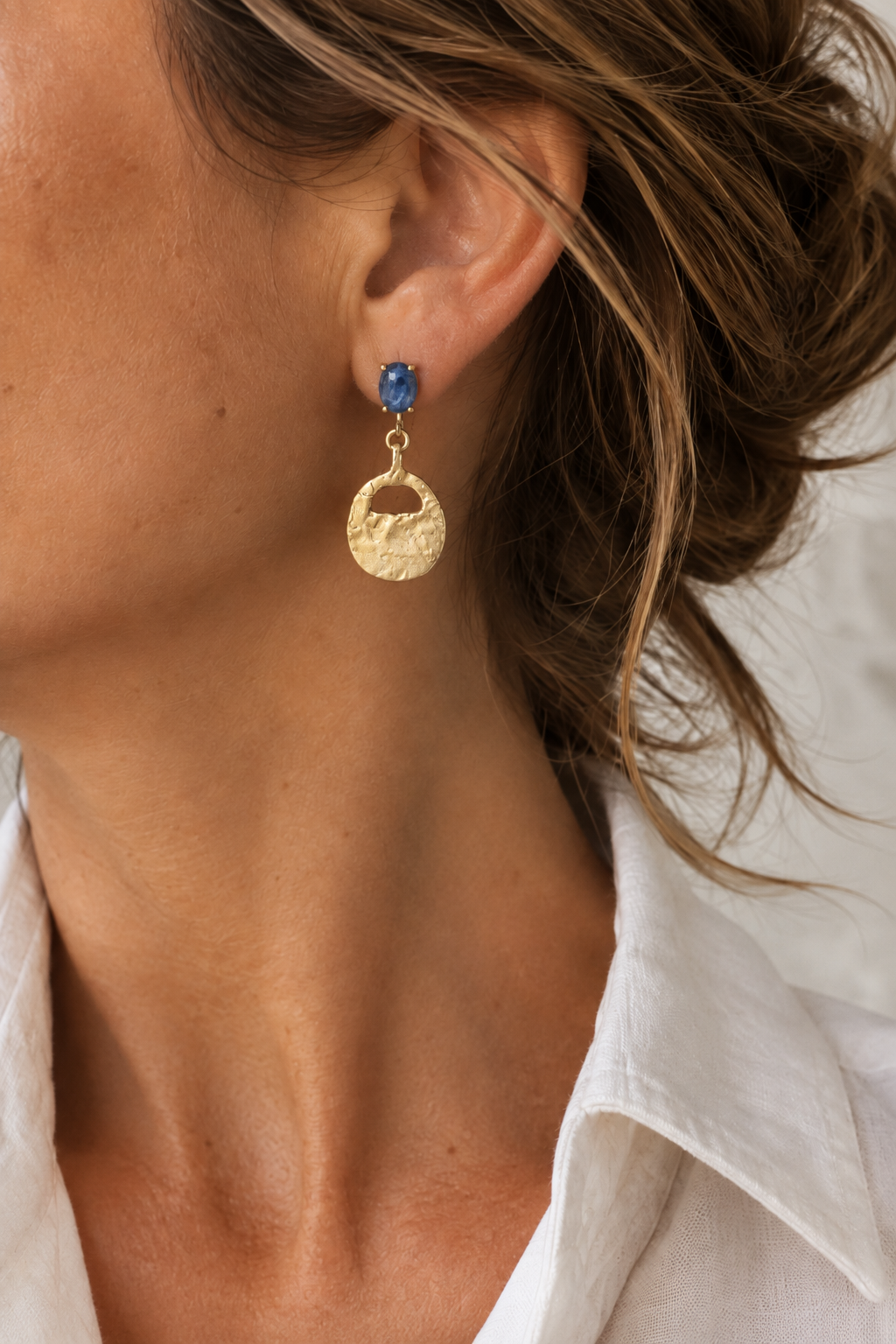 Artifact Kyanite Bronze Earring