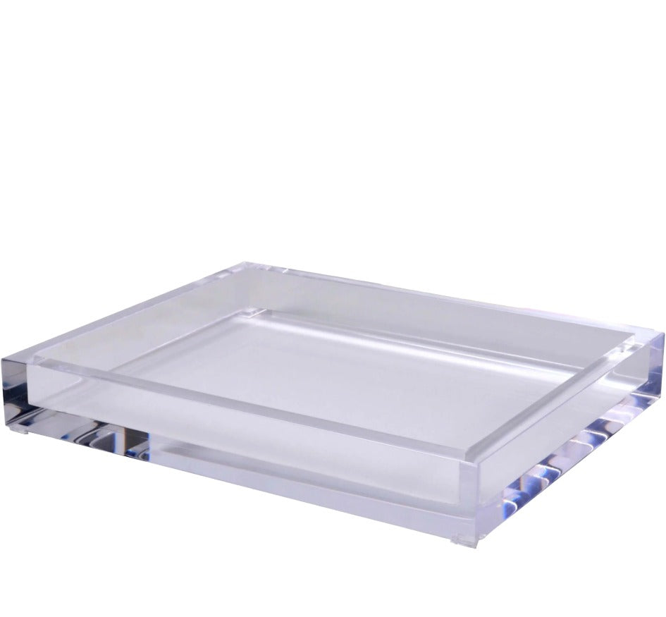 Lucite Bath Tray in Clear Ice - 8x10