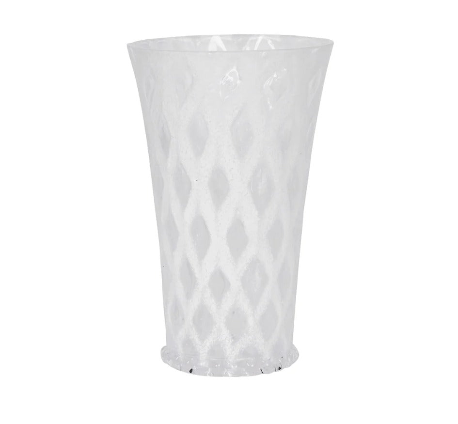 Large Trellis Tumbler in White