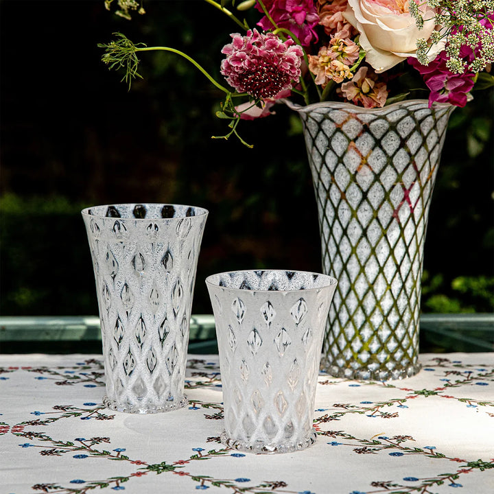 Large Trellis Tumbler in White