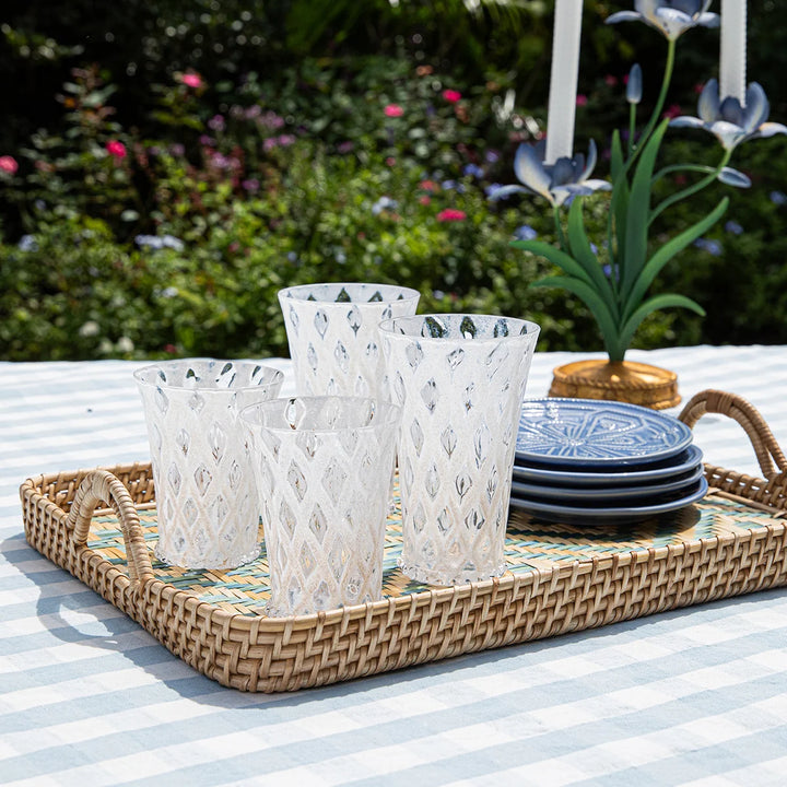 Large Trellis Tumbler in White