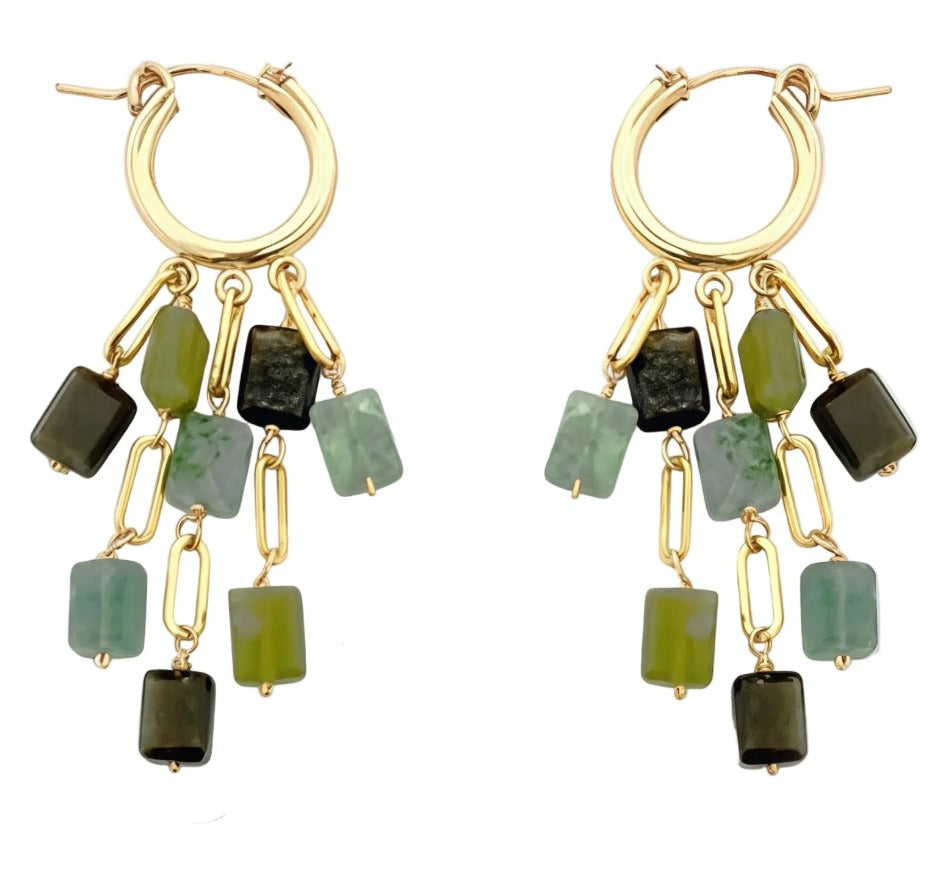 Paula Dangle Hoop Earrings