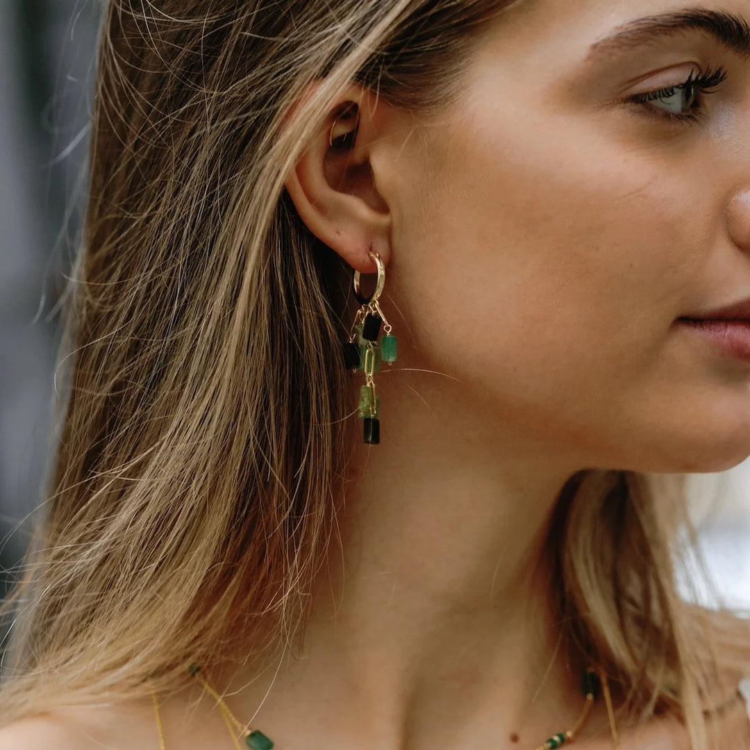Paula Dangle Hoop Earrings