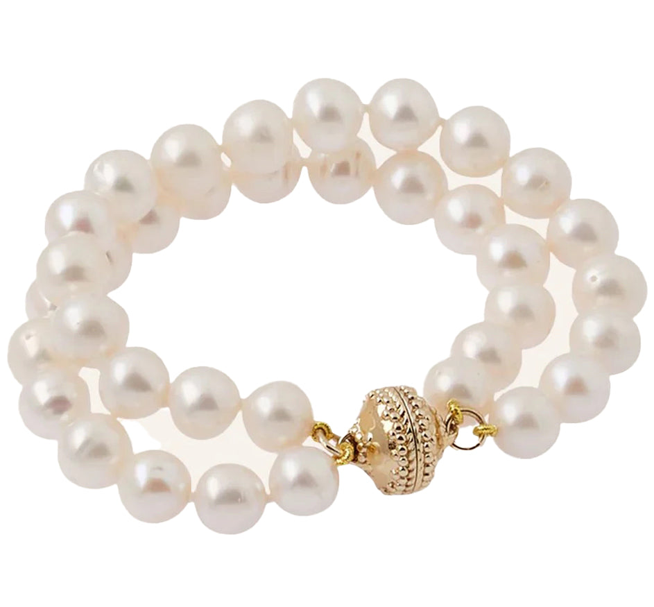 Potato Pearl Double Strand Bracelet