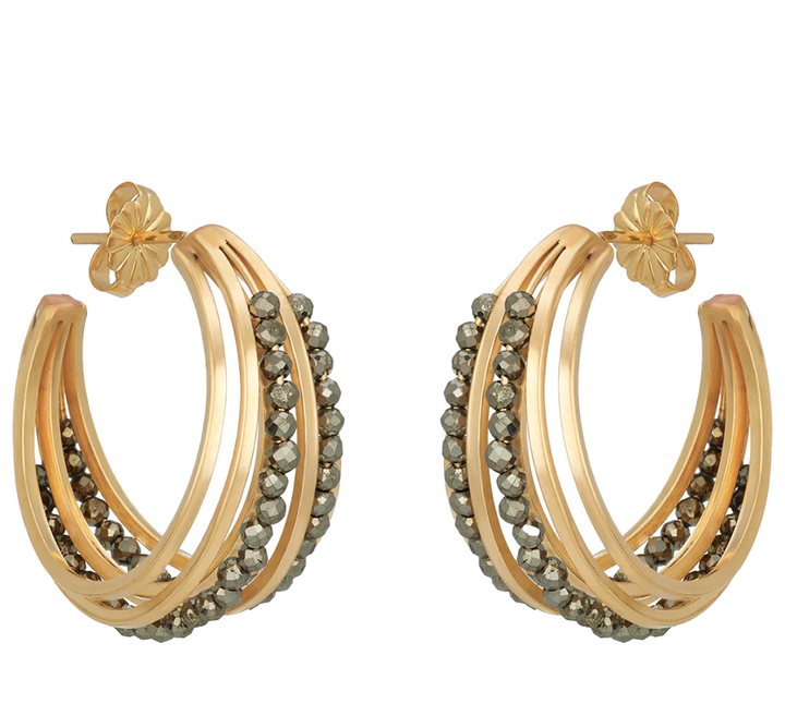 Mia Gem Multi Hoops Earring