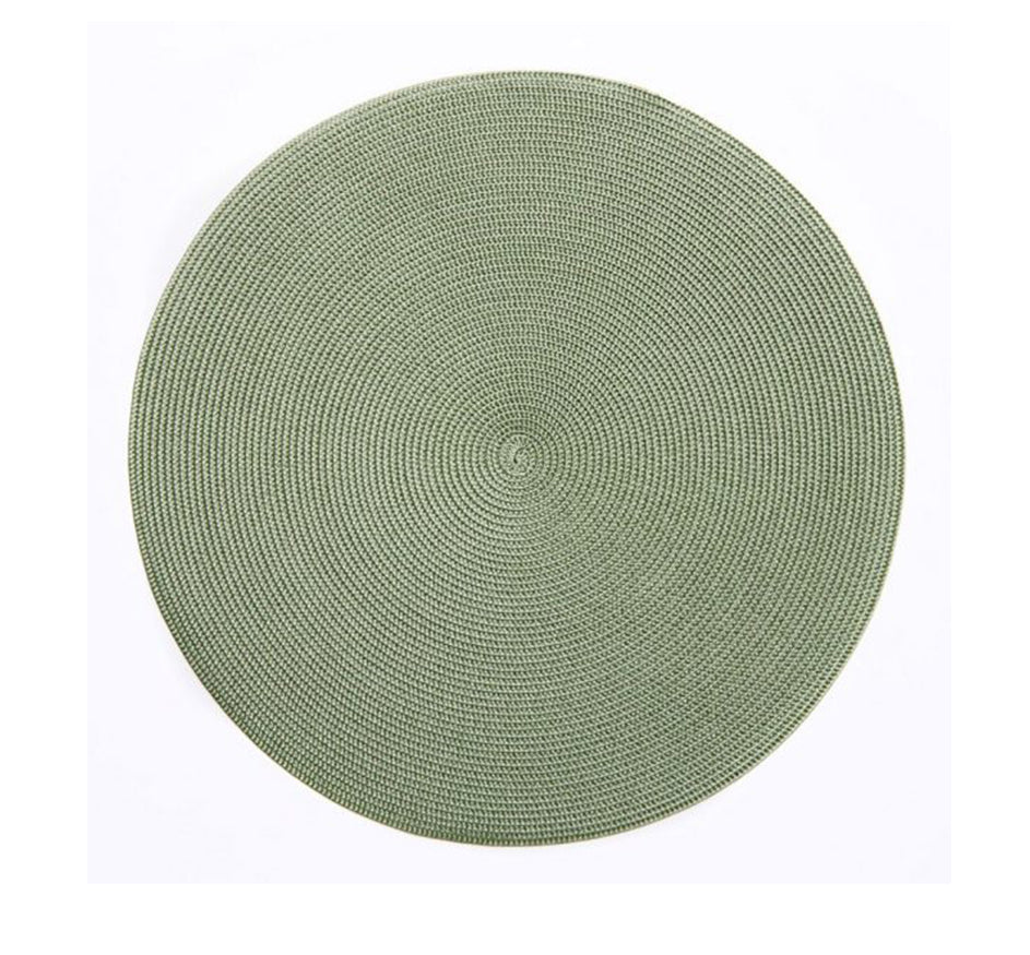 Linen Finish Round Mat Collection (Set of 4 Available in 20 Colors)