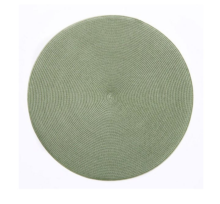 Linen Finish Round Mat Collection (Set of 4 Available in 20 Colors)