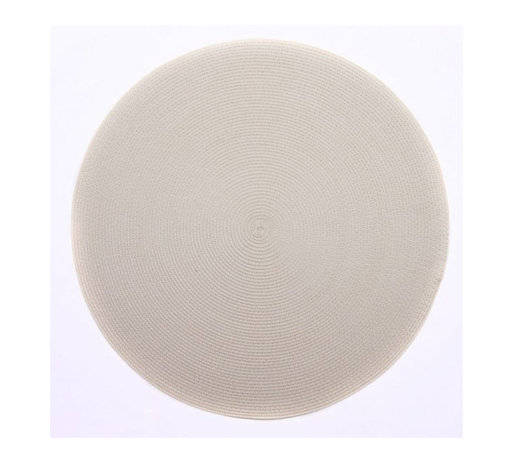Linen Finish Round Mat Collection (Set of 4 Available in 20 Colors)