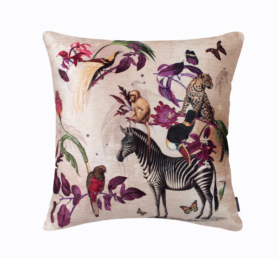 Natura Zebra Velvet Pillow
