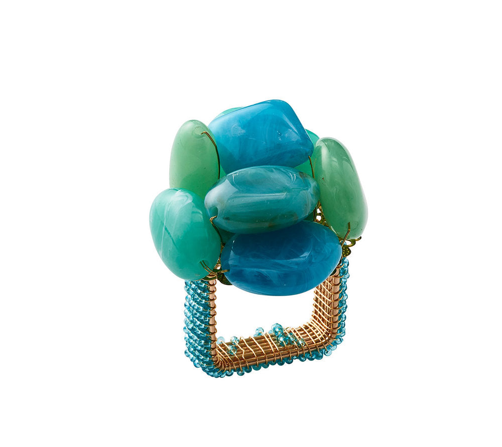 Sea Stone Napkin Rings Set of 4 (Available in 4 Colors)