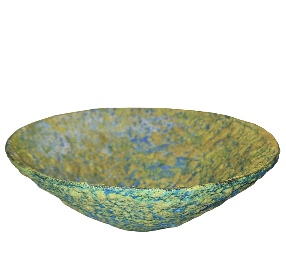 Ocean Crater Glaze Bowl Wide