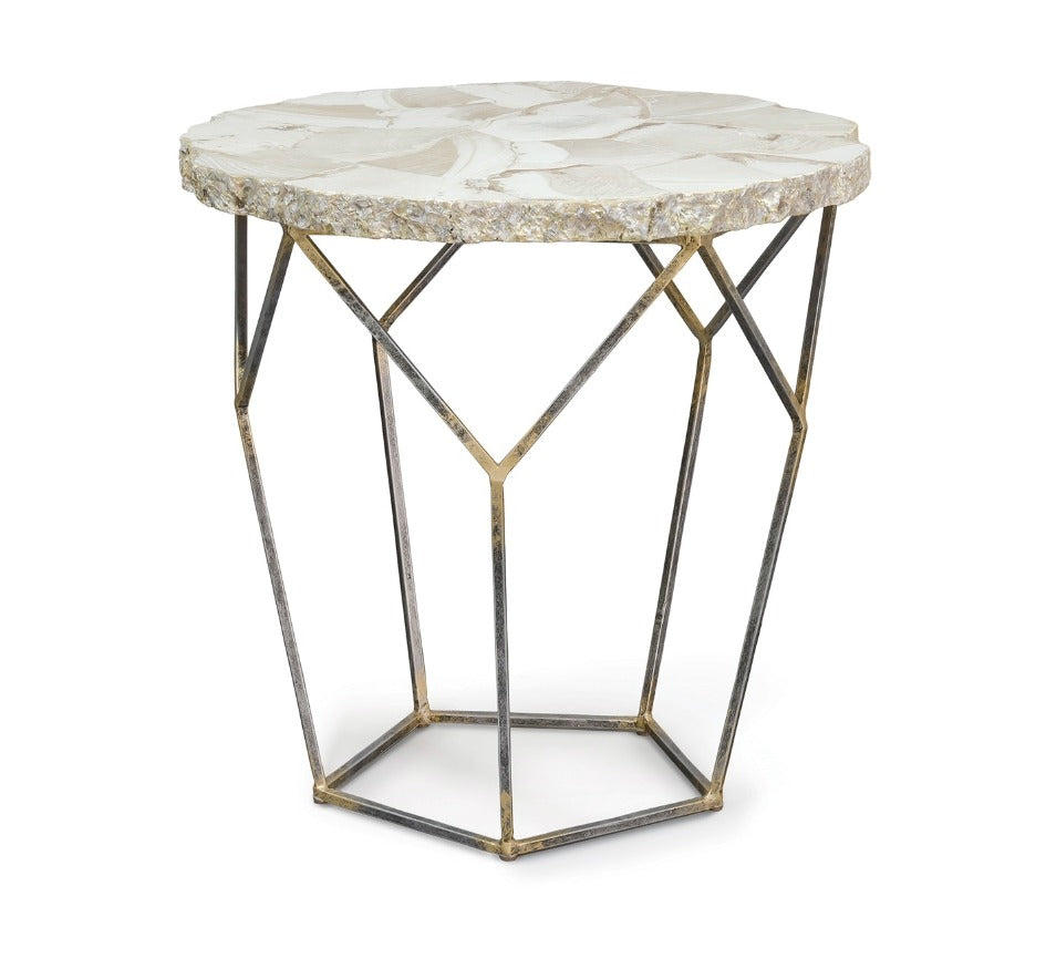 Loren Fossilized Clam Side Table