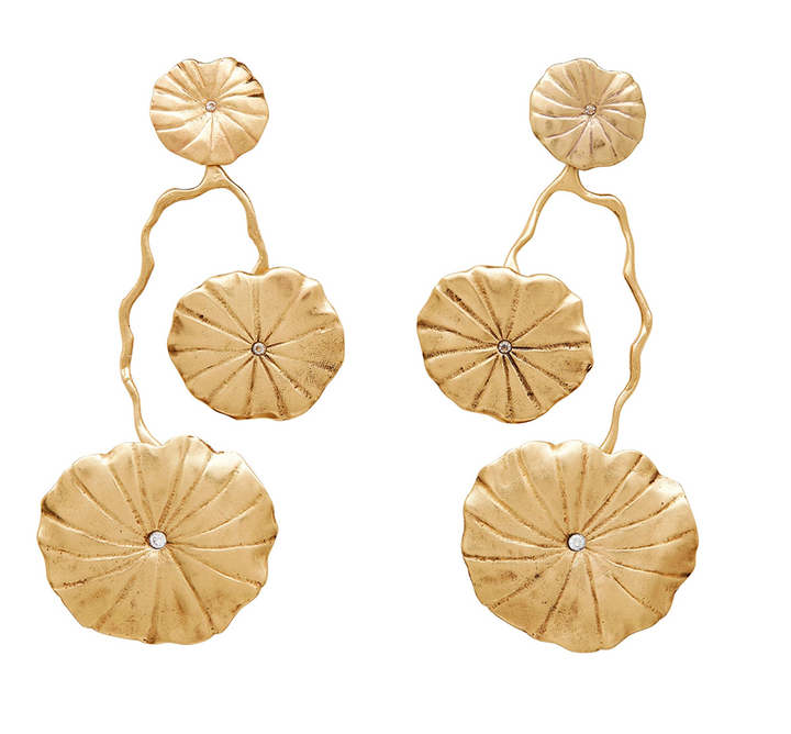 Pennywort Vine Earrings In Bronze