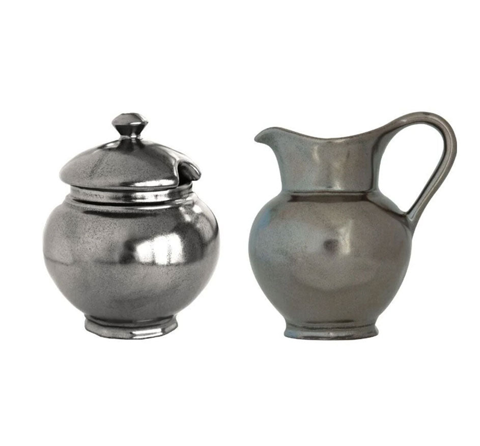 Pewter Sugar & Creamer Set