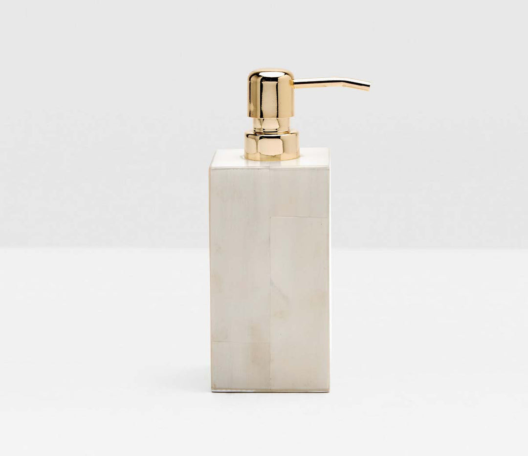 Arles Soap Pump In White Faux Horn