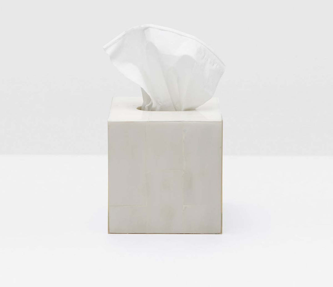 Arles Boutique Tissue In White Faux Horn